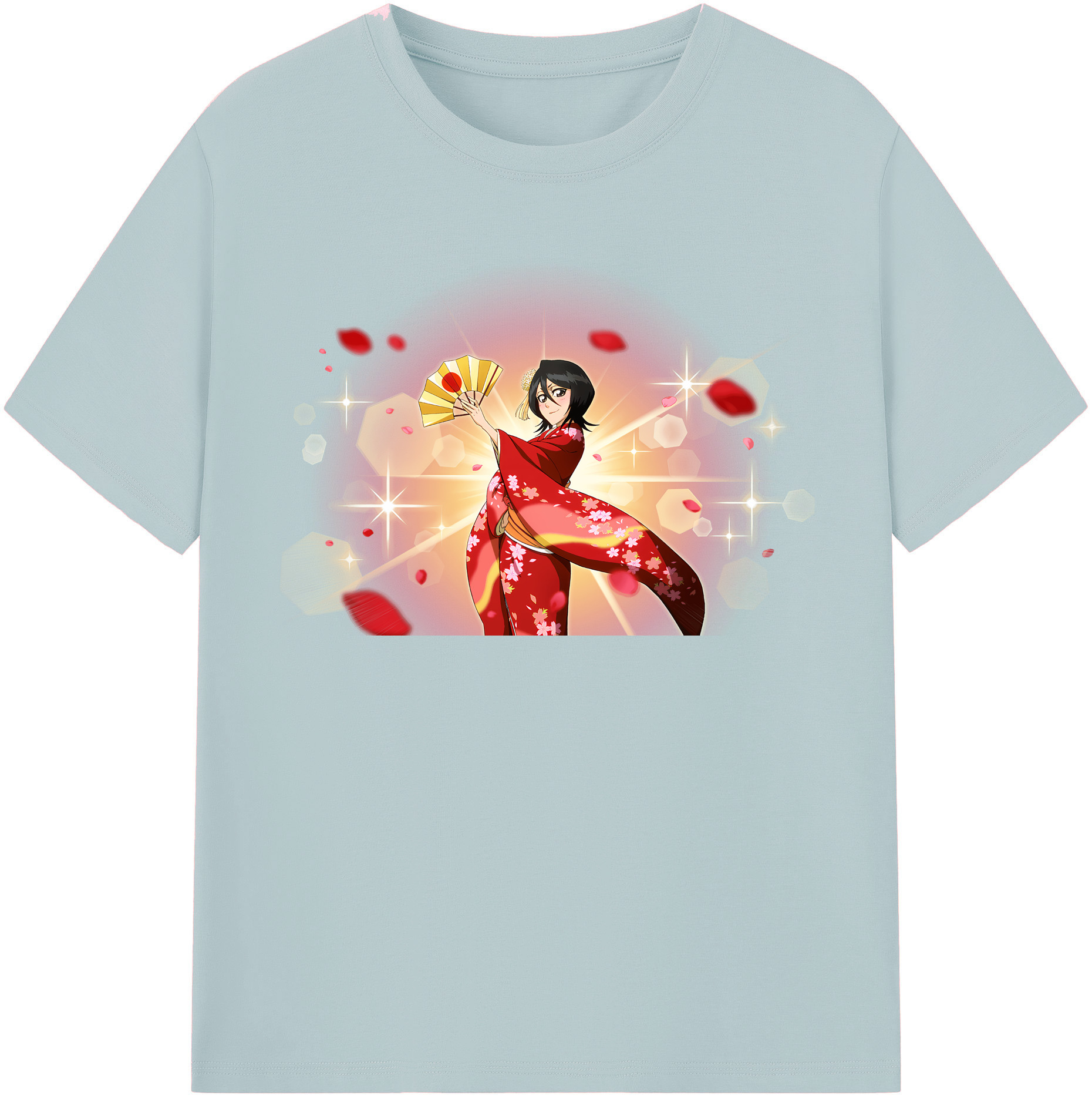 （画像用） ブリーチ 朽木ルキア BLEACH Kuchiki Rukia 綿100％半袖Tシャツ（フロントプリント）